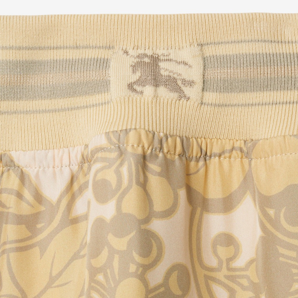 Sizing (W) 博柏利常春藤鸭印花弹力腰休闲短裤亚麻色 80918001