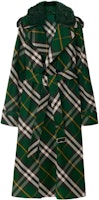 (Women) Burberry Ivy Green Checkered Belted Long Trench Coat 80821651 (Women) Burberry Ivy Green Checkered Belted Long Trench Coat 80821651