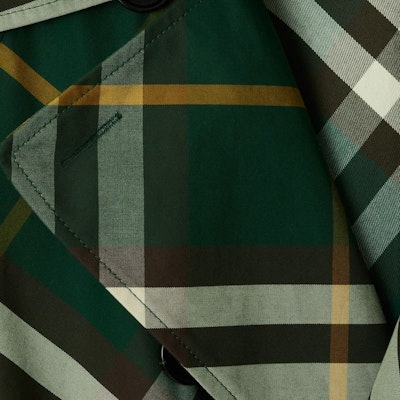 (W) 博柏利常春藤绿色格纹腰带长款风衣 80821651 Cheap (W) 博柏利常春藤绿色格纹腰带长款风衣 80821651