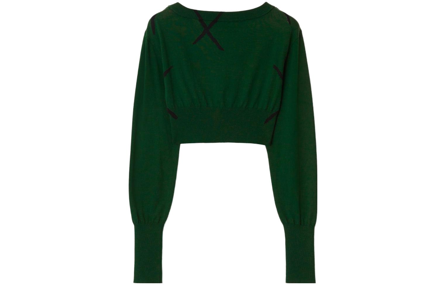 Lookbook (W) Burberry Ivy Green Slim Fit Corak Quilted Baju Sejuk Rajutan. 80811381