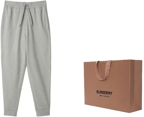 (W) Burberry Joggers - Celana Santai Abu Muda dengan Logo Huruf. 80847691 Shop (W) Burberry Joggers - Celana Santai Abu Muda dengan Logo Huruf. 80847691