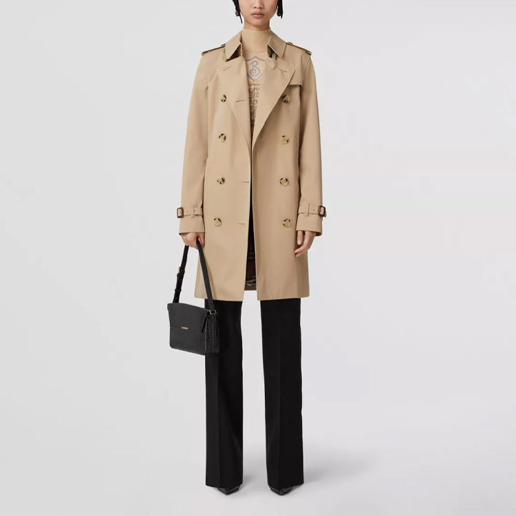 (Women) Burberry  Kensington Trench Coat FW22 Classic Double-Breasted Khaki. 80580281 圖 3