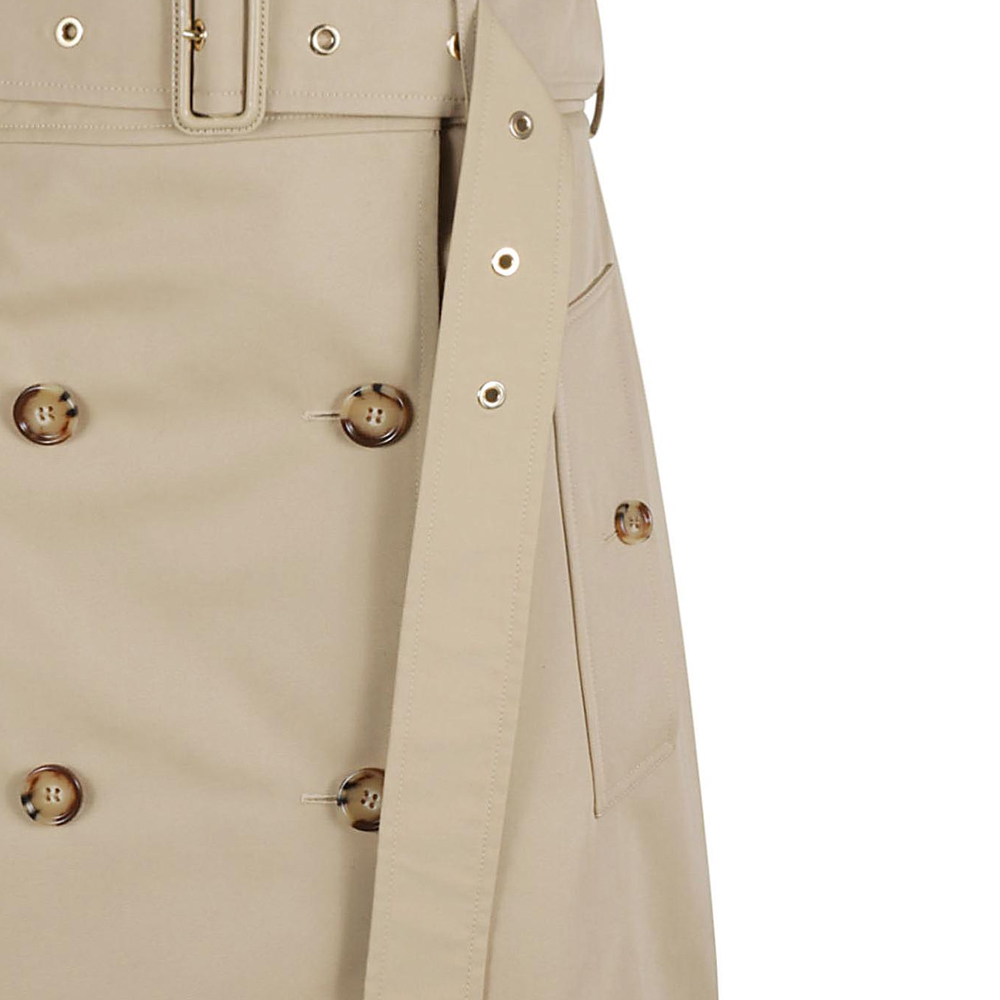 Sizing (W) Burberry 卡其色雙排扣腰帶短款休閒裙 80650751