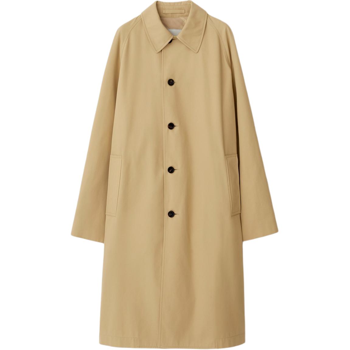 (Women) Burberry  Khaki Single-Breasted Long Sleeve Casual Coat. 80808161