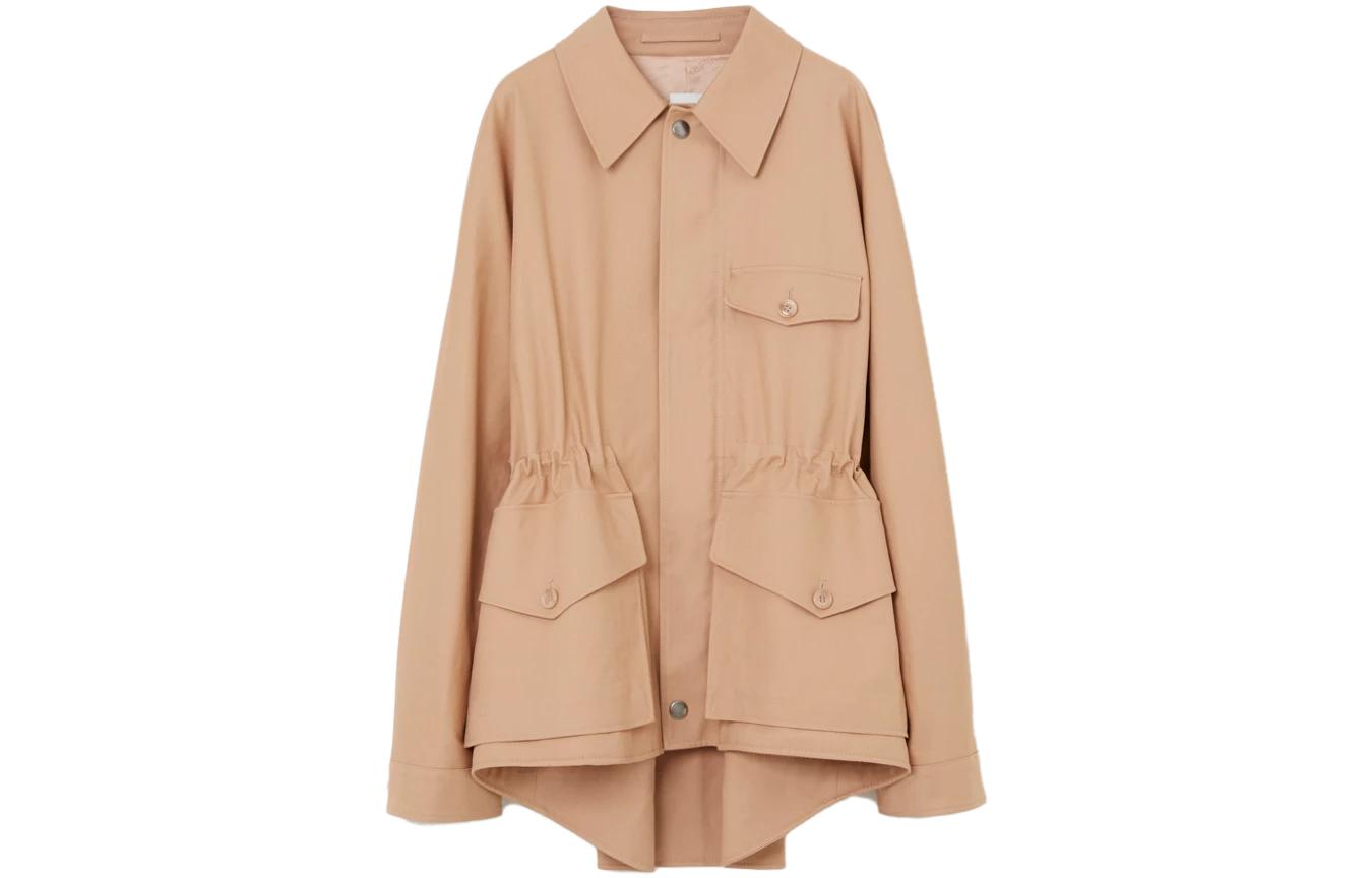 (Women) Burberry  Khaki Solid Multi-Pocket Long Sleeve Jacket 80696301 圖 2