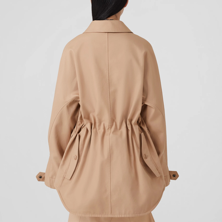 (Women) Burberry  Khaki Solid Multi-Pocket Long Sleeve Jacket 80696301 圖 4