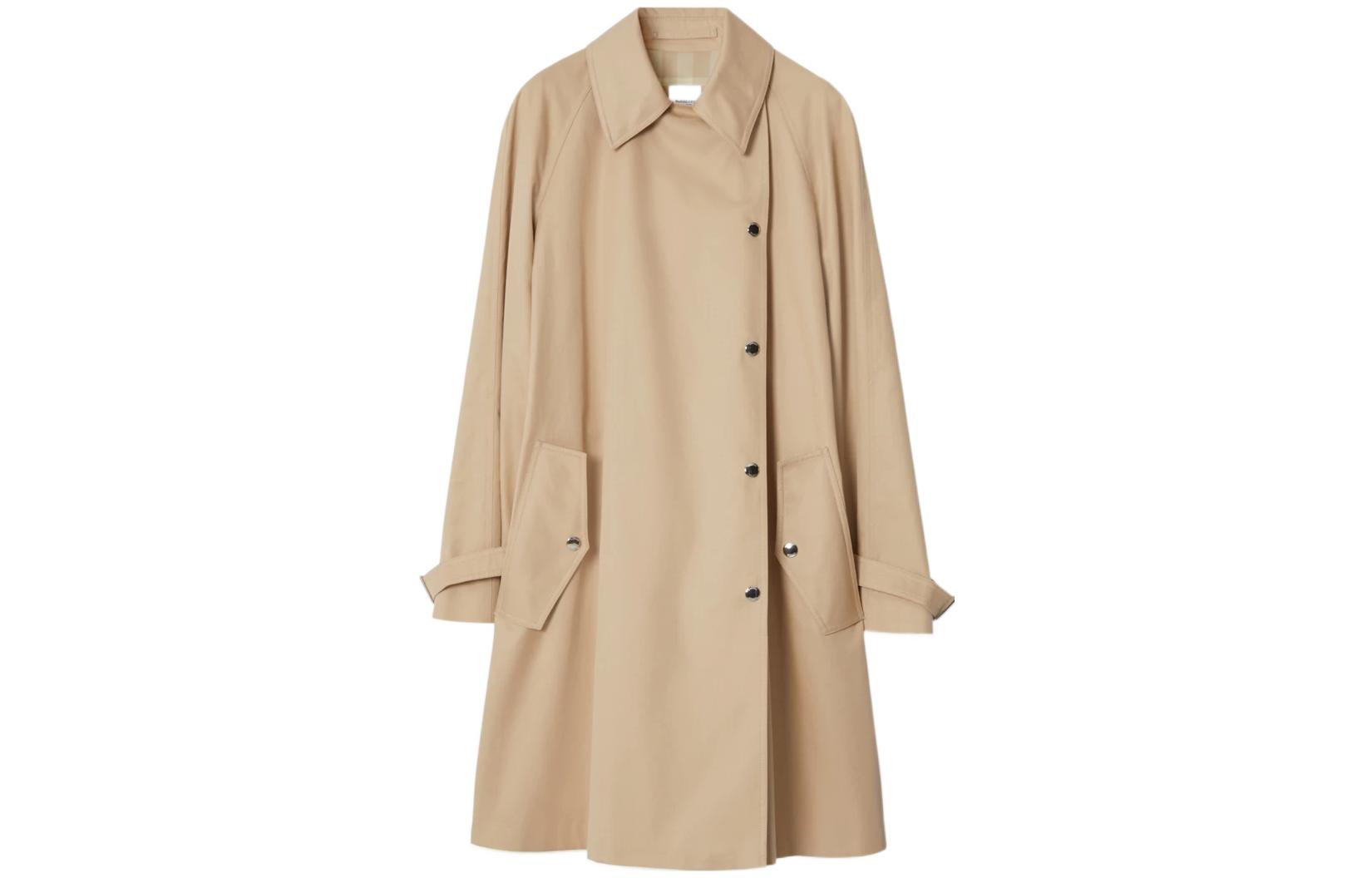(Women) Burberry  Khaki SS23 Single-Breasted Drawstring Long Sleeve Coat. 80657861 圖 2