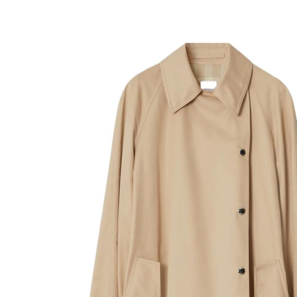 (Women) Burberry  Khaki SS23 Single-Breasted Drawstring Long Sleeve Coat. 80657861 圖 4