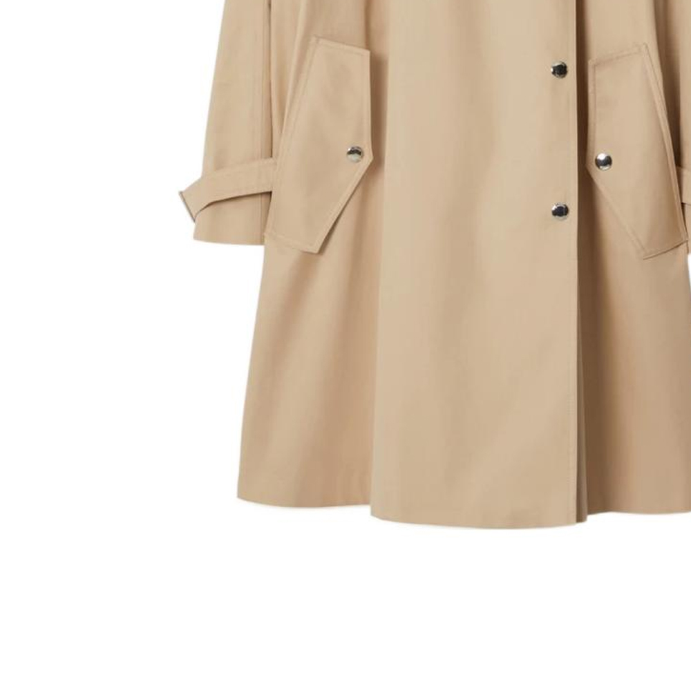 (Women) Burberry  Khaki SS23 Single-Breasted Drawstring Long Sleeve Coat. 80657861 圖 5
