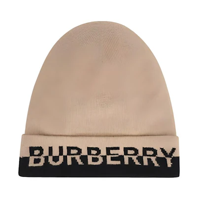 (Women) Burberry Knit Wool Cashmere Beanie with Letter Logo Design. 80610351
