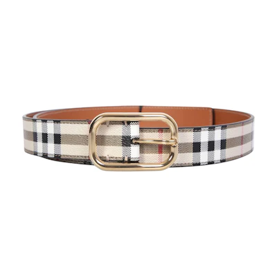 (Women) Burberry Leather Belt with Stylish Buckle, 3cm Wide Fashion Accessory 80660591