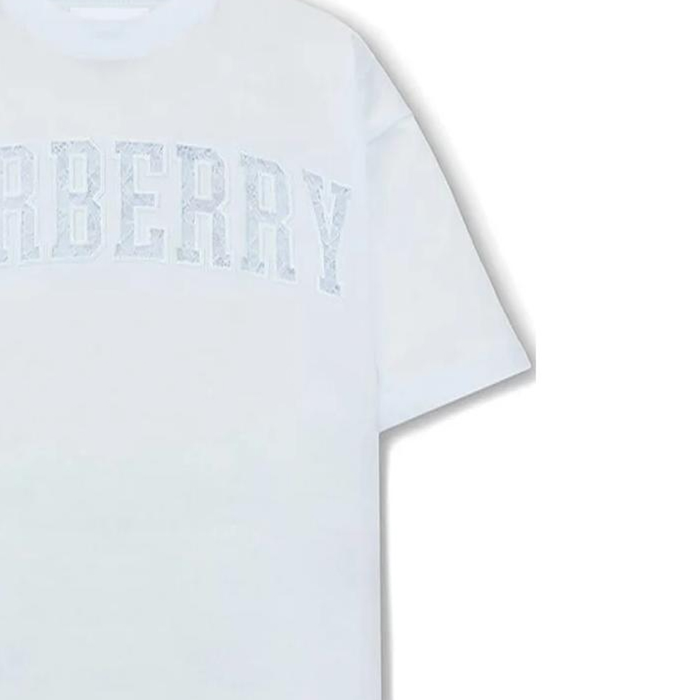 (Women) Burberry  Letter Logo Cutout Crewneck Tee Light Blue SS23 Oversized Fit. 80700061 圖 5