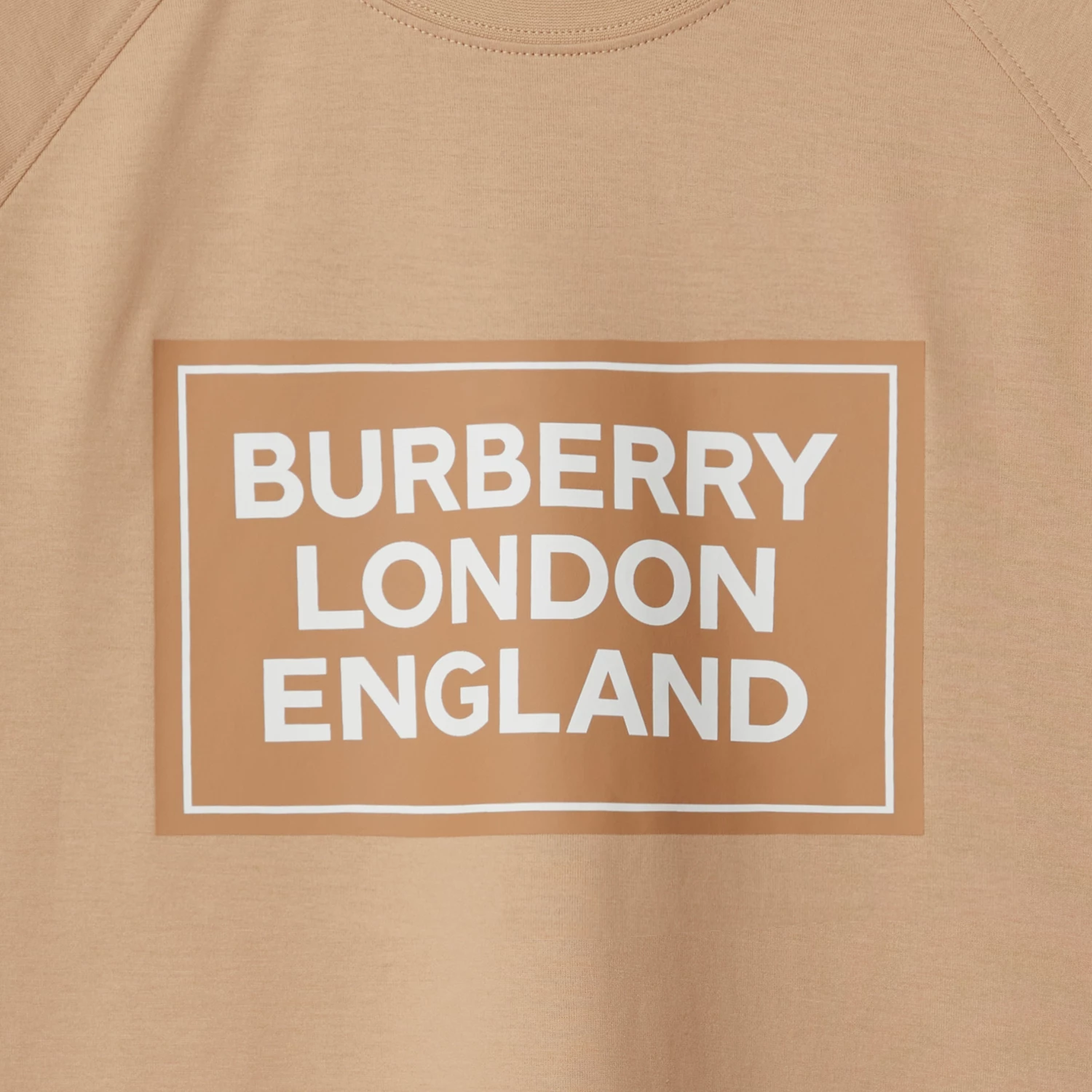 (Women) Burberry  Letter Logo Print Raglan Sleeve T-Shirt Soft Yellow-Brown SS24 80843501 圖 4