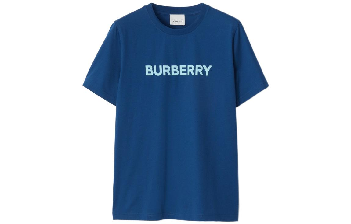 (Women) Burberry  Letter Print Crewneck T-Shirt Deep Navy Blue SS23. 80675301 圖 2