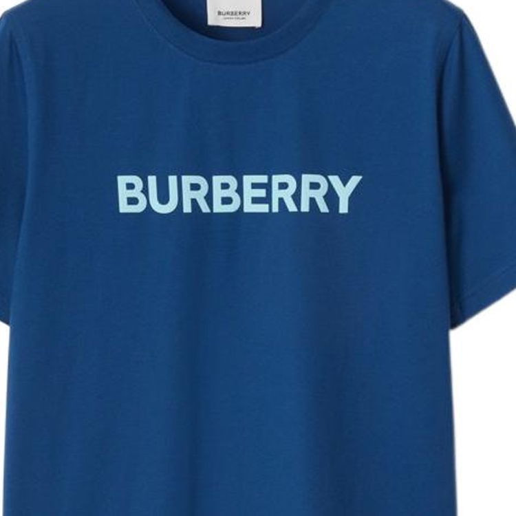 (Women) Burberry  Letter Print Crewneck T-Shirt Deep Navy Blue SS23. 80675301 圖 6