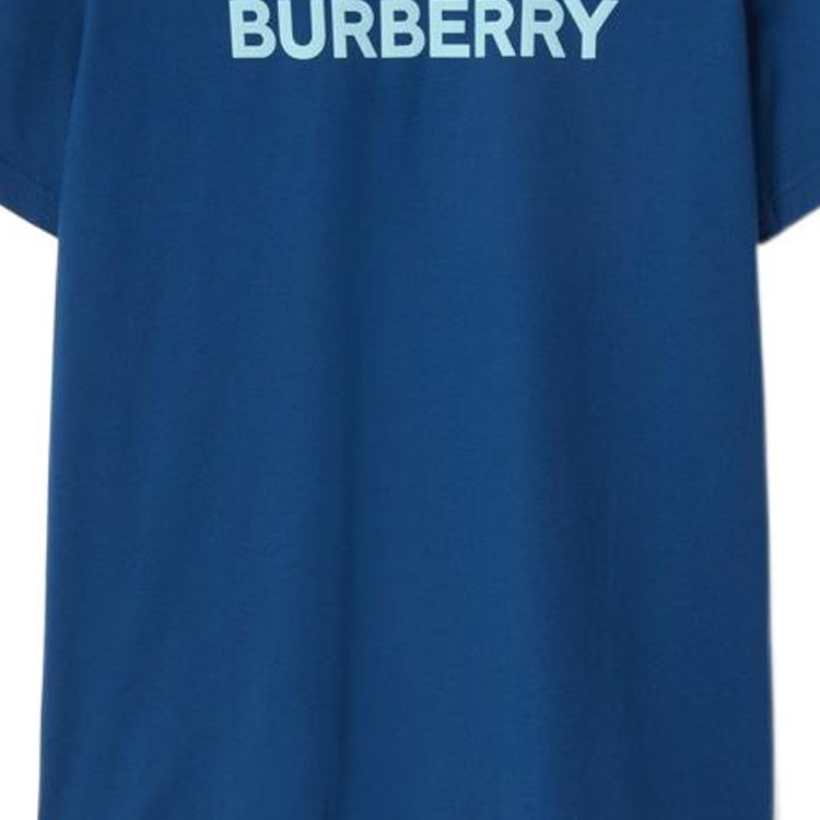 (Women) Burberry  Letter Print Crewneck T-Shirt Deep Navy Blue SS23. 80675301 圖 7