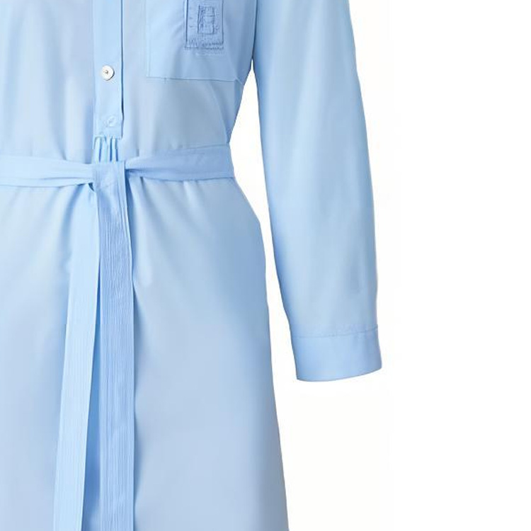 (Women) Burberry  Light Blue Belted Midi Shirt Dress Long Sleeve 80529351 圖 6