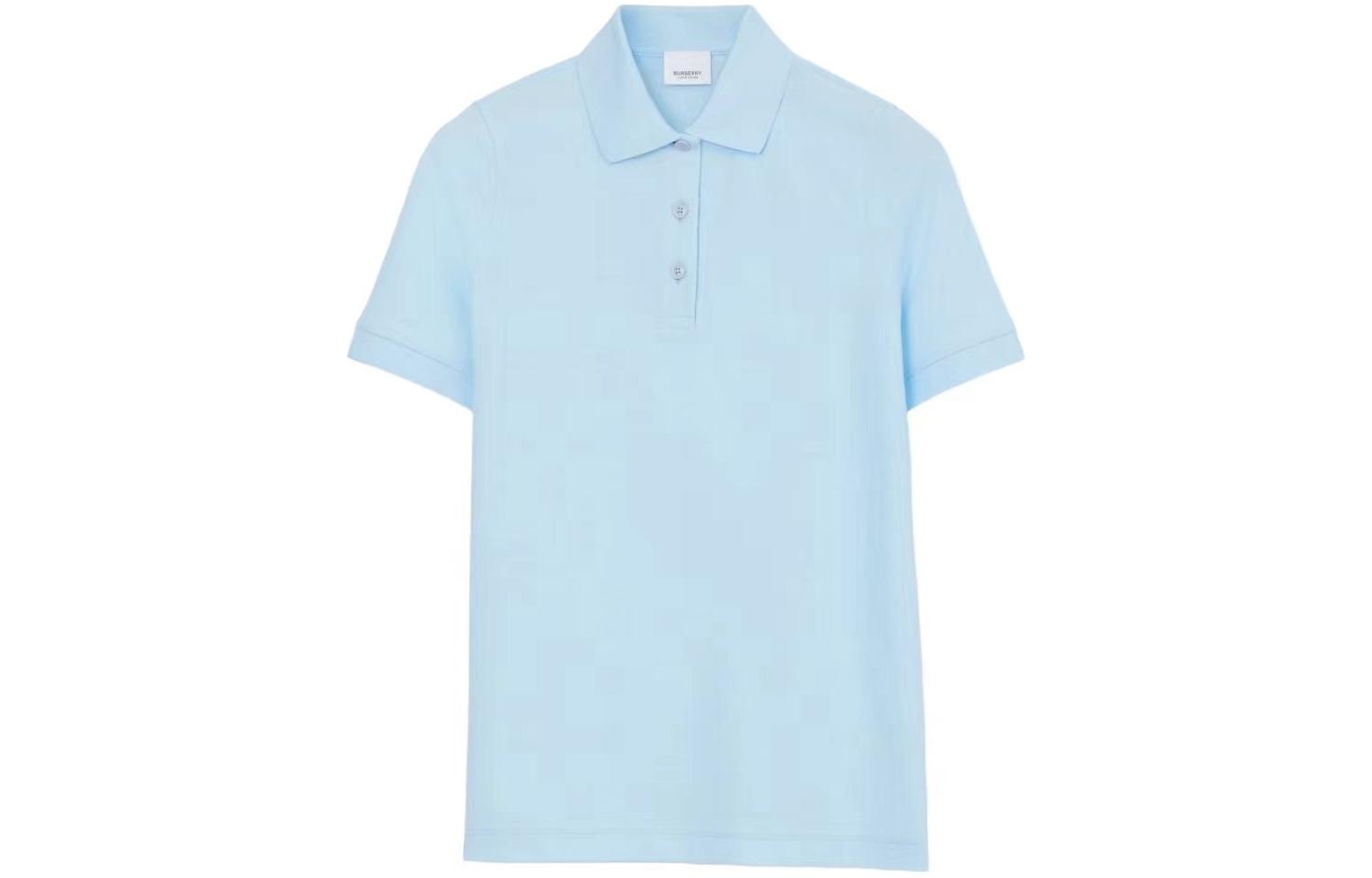 Order (W) Burberry Polo Azul Claro Manga Corta Corte Recto. 80668991