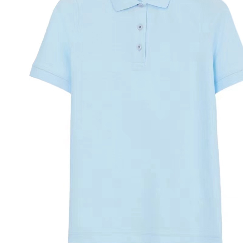 Shop (W) Burberry Polo Azul Claro Manga Corta Corte Recto. 80668991