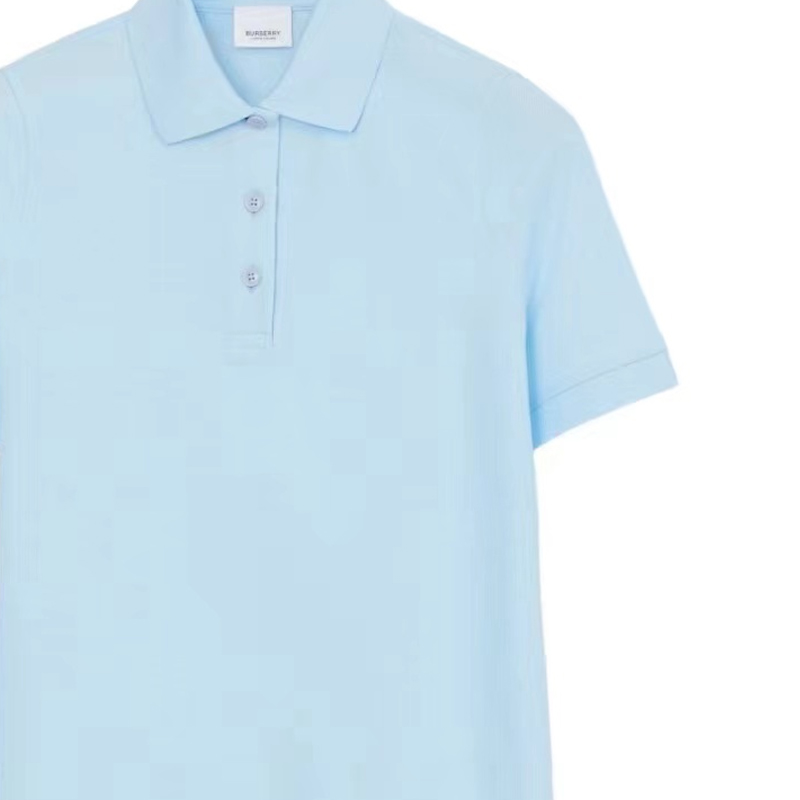 Sizing (W) Burberry Polo Azul Claro Manga Corta Corte Recto. 80668991