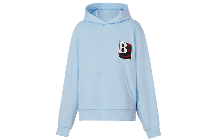 (Women) Burberry  Light Blue Cotton Hoodie with Letter Pattern. 80509441 圖 2