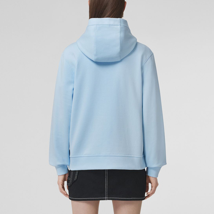 (Women) Burberry  Light Blue Cotton Hoodie with Letter Pattern. 80509441 圖 5