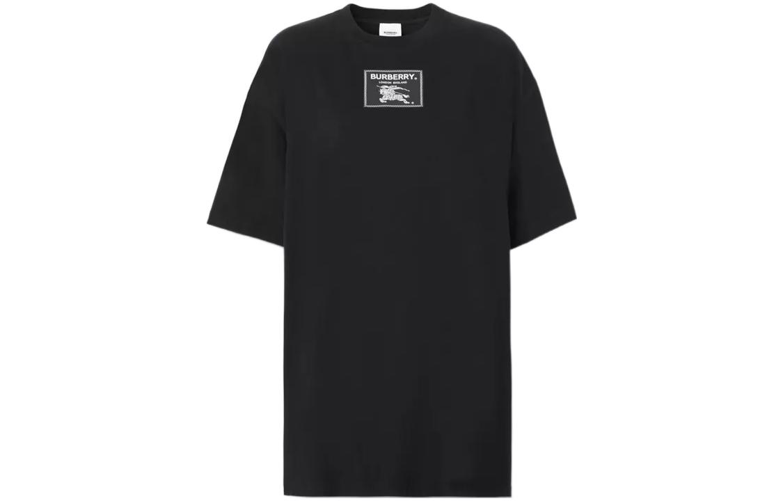 (Women) Burberry  Logo Badge Crew Neck Short Sleeve Tee Black FW22 80634771
