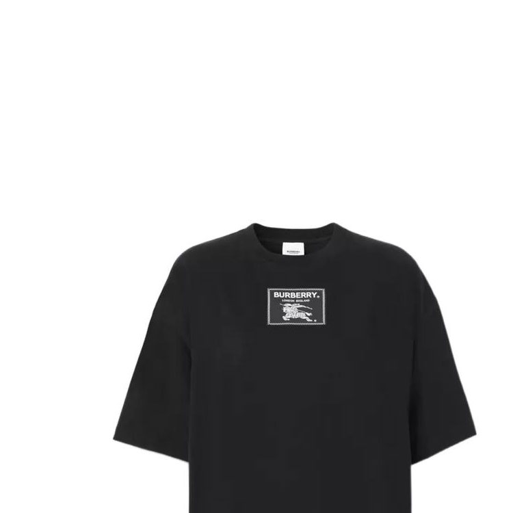 Purchase (Women) Burberry  Logo Badge Crew Neck Short Sleeve Tee Black FW22 80634771