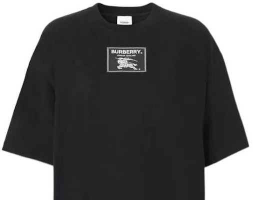 (Women) Burberry Logo Badge Crew Neck Short Sleeve Tee Black FW22 80634771 Purchase (Women) Burberry Logo Badge Crew Neck Short Sleeve Tee Black FW22 80634771