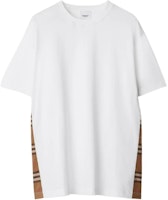 (Women) Burberry Logo Check Crewneck Oversized T-Shirt White SS24. 80851111 (Women) Burberry Logo Check Crewneck Oversized T-Shirt White SS24. 80851111