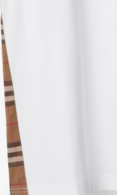 (W) Burberry Logo Check Crewneck Oversized T-Shirt Putih SS24. 80851111 Shop (W) Burberry Logo Check Crewneck Oversized T-Shirt Putih SS24. 80851111