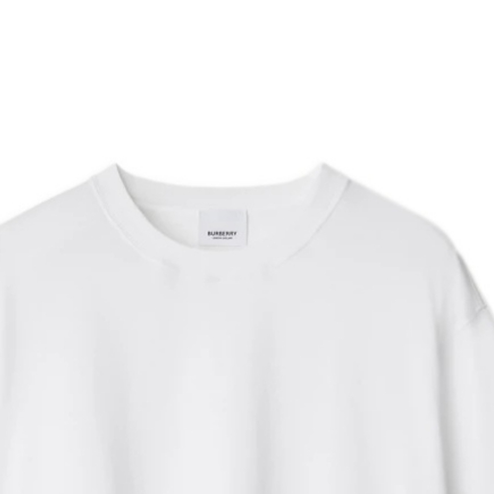 Purchase (W) Burberry Logo Check Crewneck Oversized T-Shirt Putih SS24. 80851111