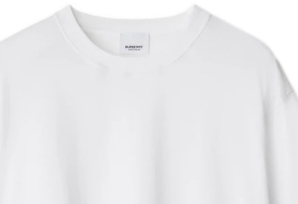 (W) Burberry Logo Check Crewneck Oversized T-Shirt Putih SS24. 80851111 Purchase (W) Burberry Logo Check Crewneck Oversized T-Shirt Putih SS24. 80851111