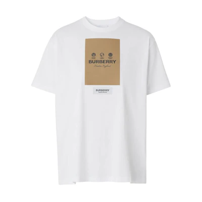 (Women) Burberry Logo Patch Crewneck T-Shirt White FW22. 80565431