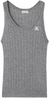 (W) Burberry Camiseta Casual Sin Mangas Gris con Logo. 80808911 Order (W) Burberry Camiseta Casual Sin Mangas Gris con Logo. 80808911