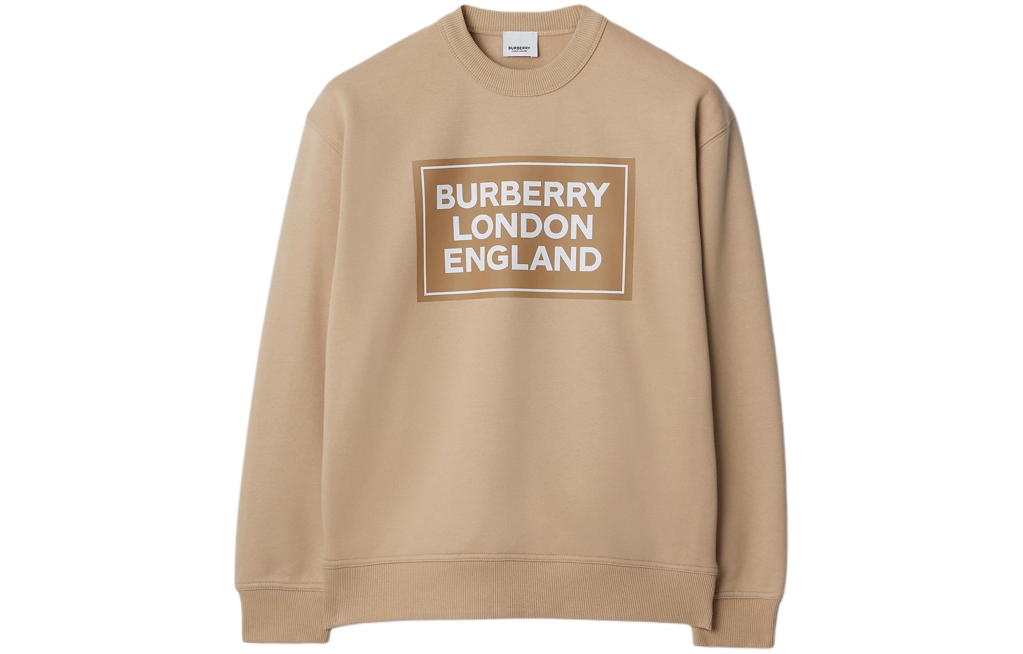 (Women) Burberry  Logo Print Crewneck Sweatshirt Khaki 80847621