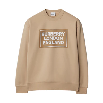 (Women) Burberry Logo Print Crewneck Sweatshirt Khaki 80847621