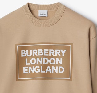 (W) Burberry 徽標印花圓領運動衫 卡其色 80847621 Cheap (W) Burberry 徽標印花圓領運動衫 卡其色 80847621