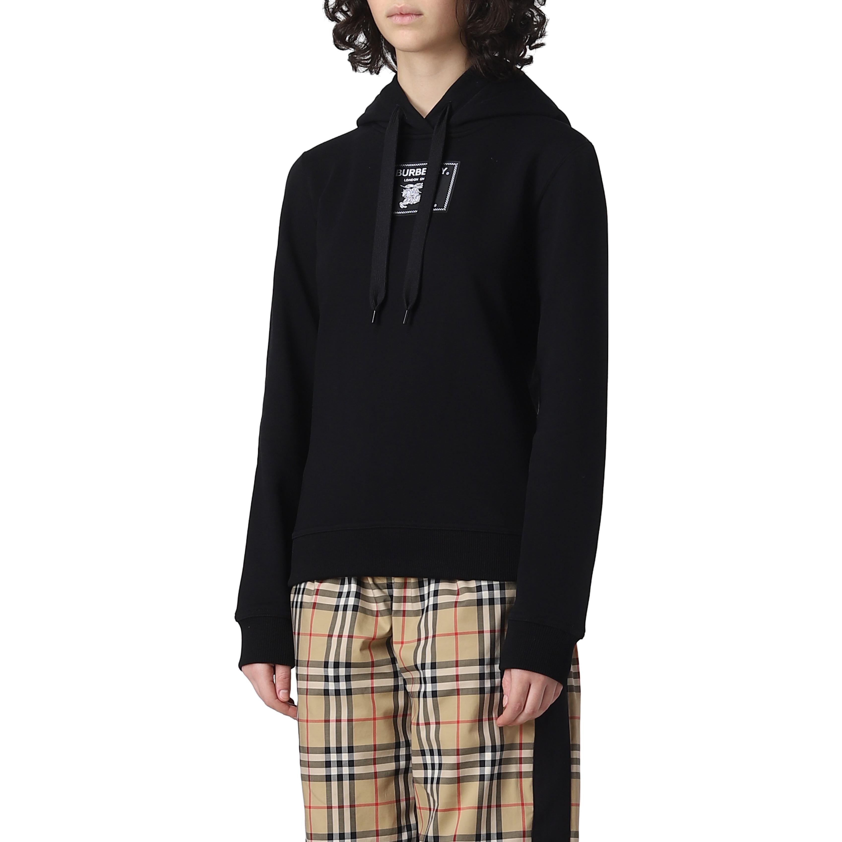 (Women) Burberry  Logo Print Drawstring Hoodie Black. 8063475 圖 3