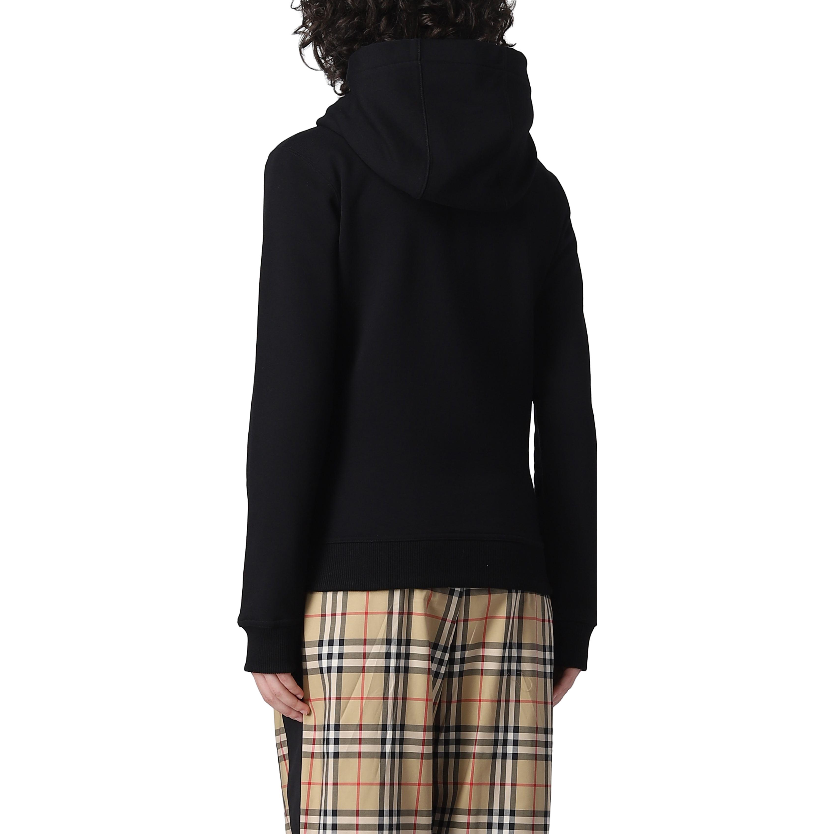 (Women) Burberry  Logo Print Drawstring Hoodie Black. 8063475 圖 4