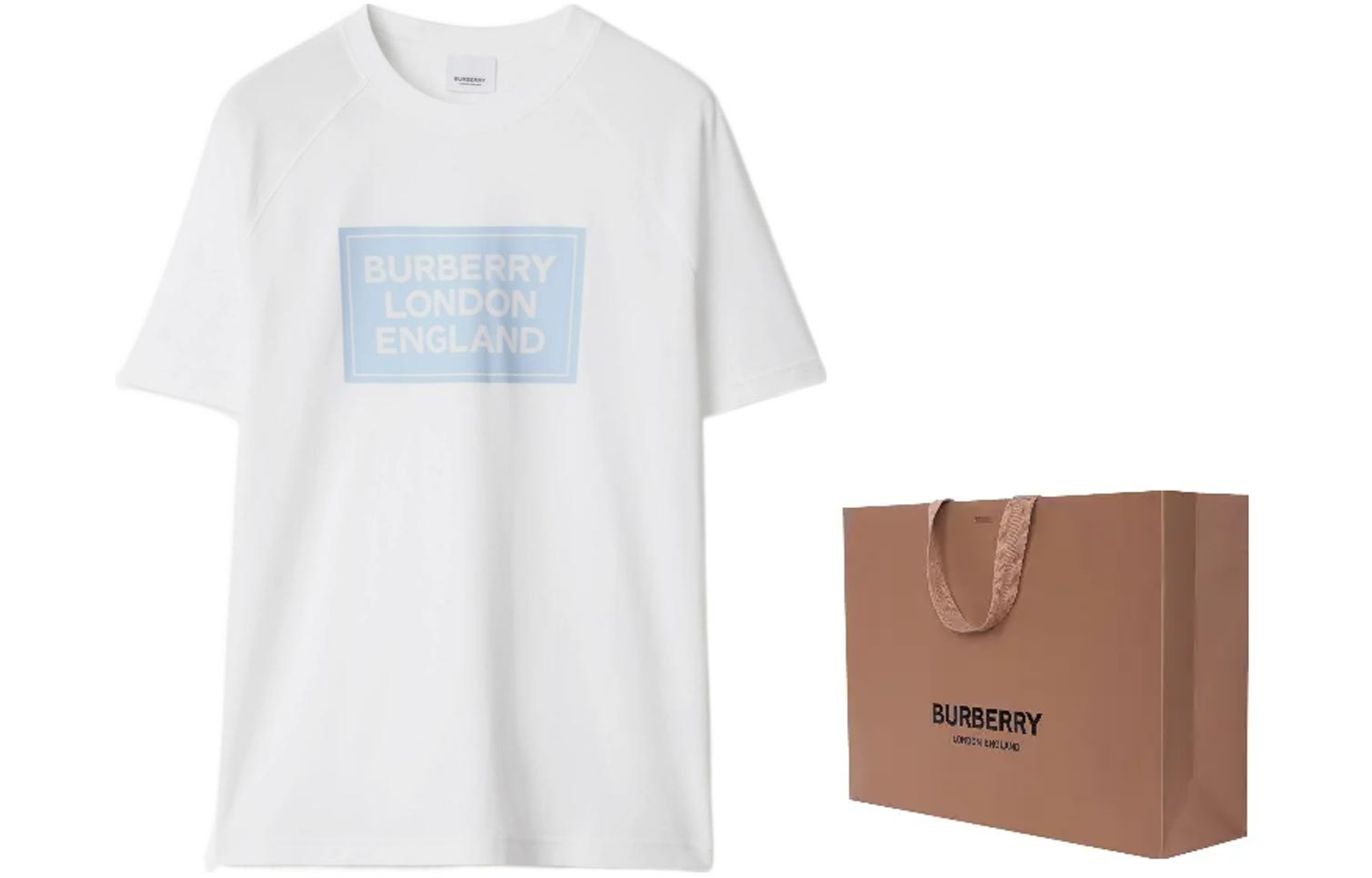 (Women) Burberry  Logo Print Raglan Sleeve White T-Shirt SS24 Short Sleeve. 80843491 圖 4