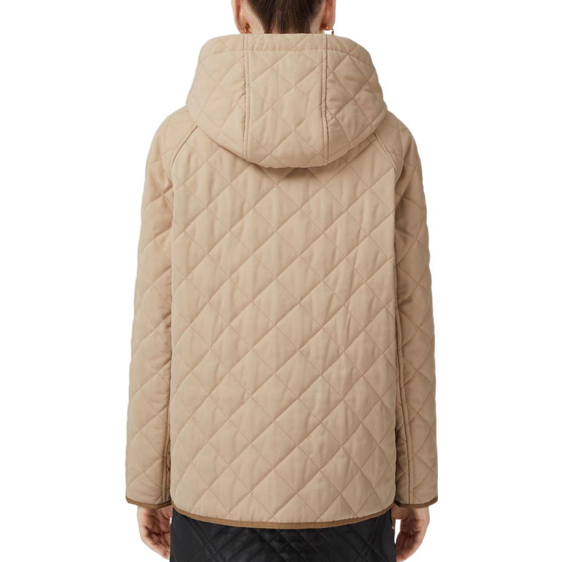 Purchase (Women) Burberry  Logo Quilted Hooded Jacket Tan Color 80647781
