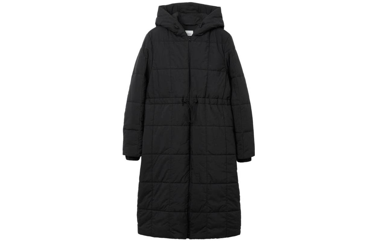 (Women) Burberry  Long Hooded Slim Fit Cotton Jacket - Black 80740891