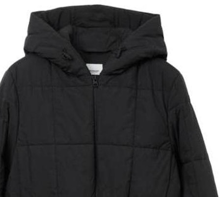 (W) Chaqueta Larga con Capucha Ajustada de Algodón Burberry - Negra 80740891 Lookbook (W) Chaqueta Larga con Capucha Ajustada de Algodón Burberry - Negra 80740891