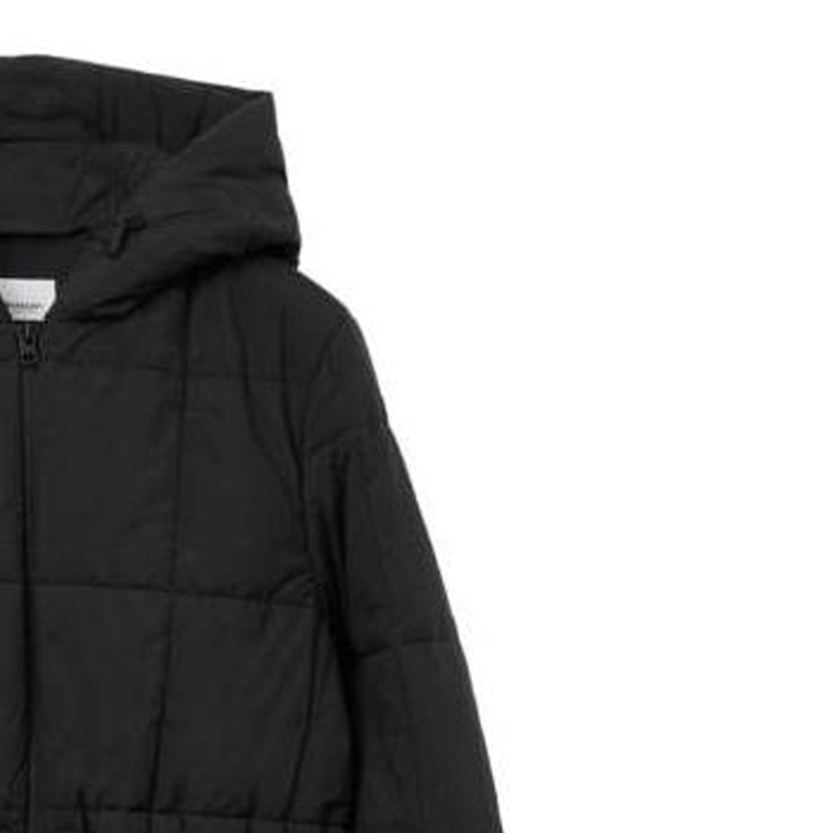 Shop (W) Chaqueta Larga con Capucha Ajustada de Algodón Burberry - Negra 80740891