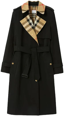 (Women) Burberry Long Loose Fit Trench Coat Black 80763621 Order (Women) Burberry Long Loose Fit Trench Coat Black 80763621