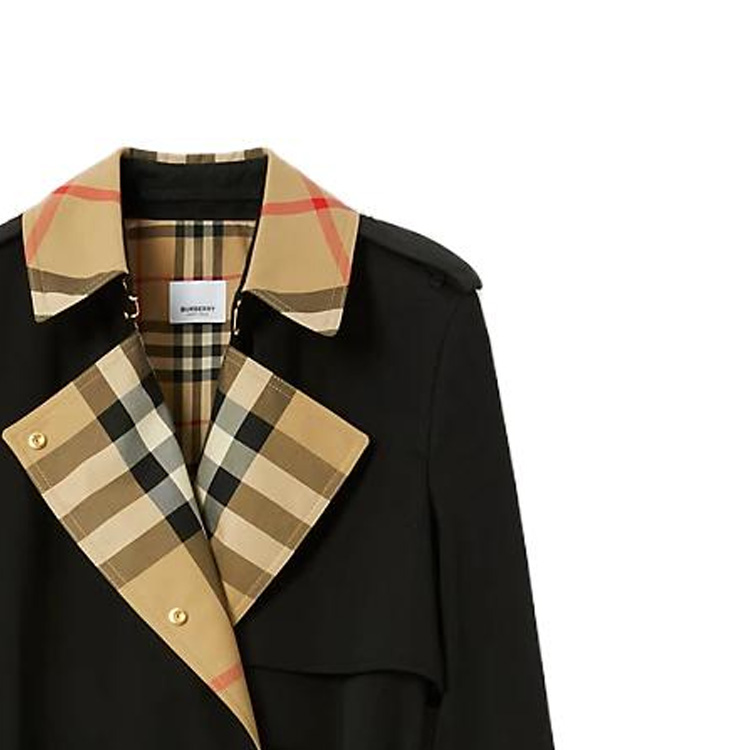 Shop (Women) Burberry  Long Loose Fit Trench Coat Black 80763621