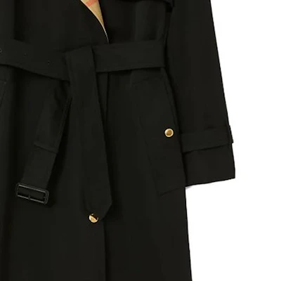(Women) Burberry Long Loose Fit Trench Coat Black 80763621 Details for (Women) Burberry Long Loose Fit Trench Coat Black 80763621