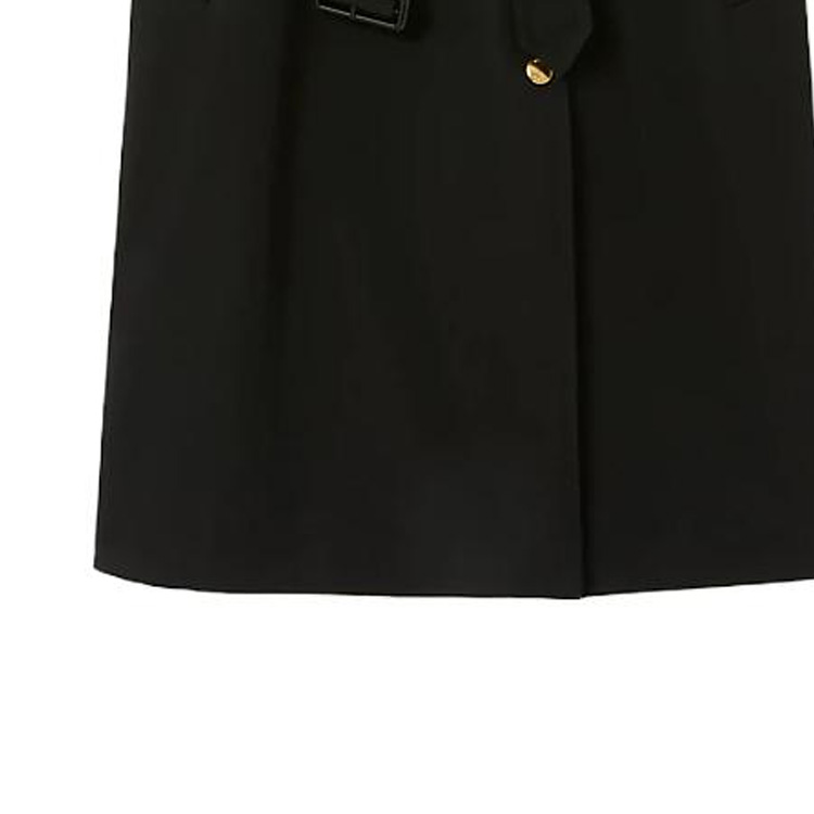Sizing (Women) Burberry  Long Loose Fit Trench Coat Black 80763621