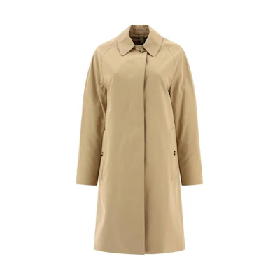 (Women) Burberry Long Single-Breasted Trench Coat in Khaki. 80794001